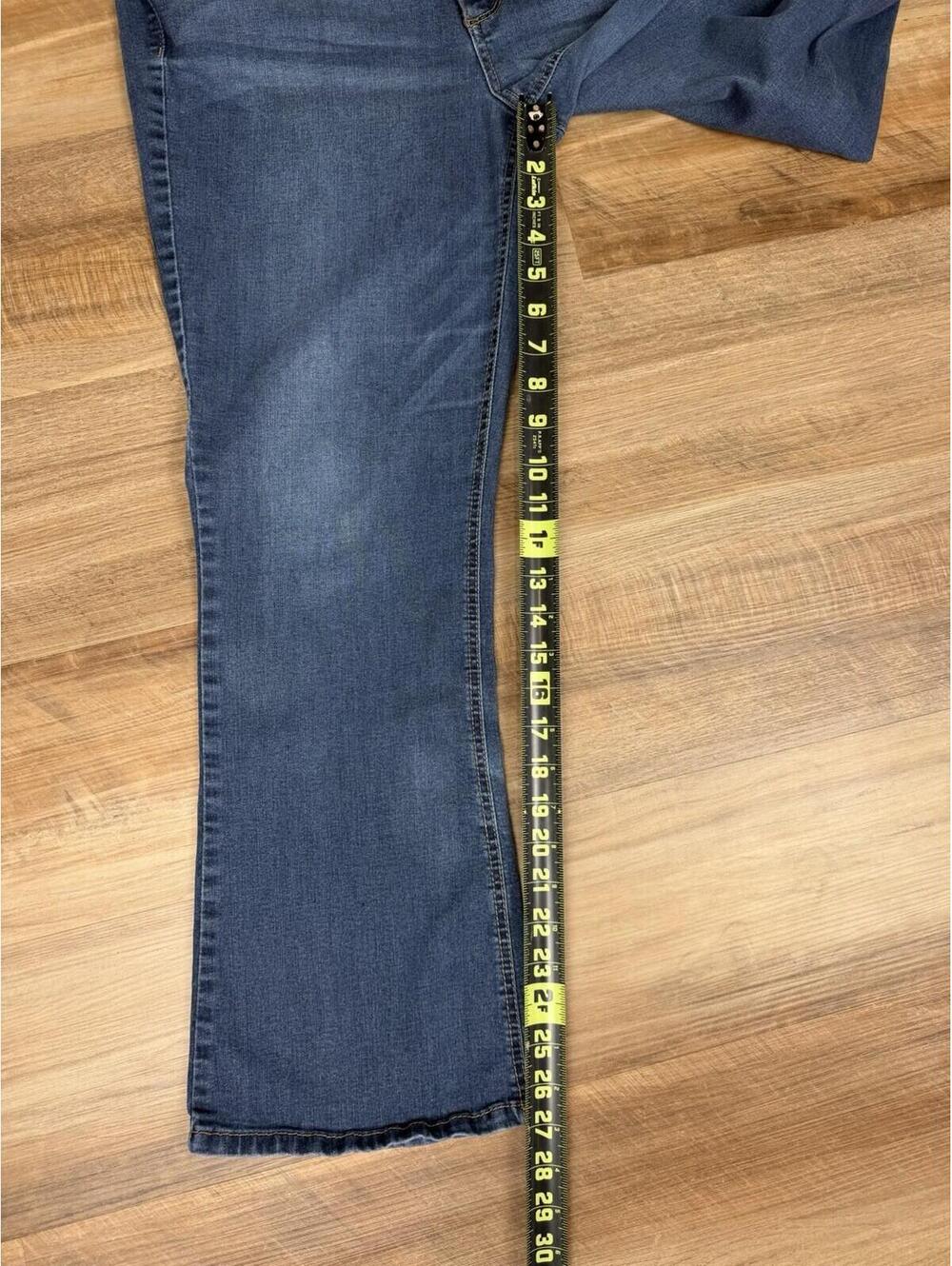 Democracy Jeans Womens 14P Denim Ab Solution Bootcut Pants Mid Rise Flex Stretch - Picture 6 of 8
